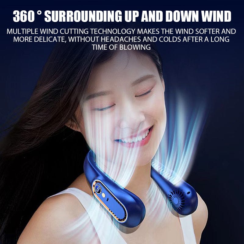 NeckBreeze: The Digital Display Bladeless Neckband Air Cooler