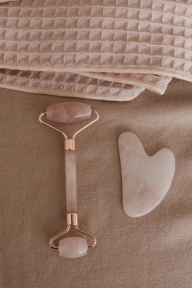 Face Massage Rose | Rose Quartz Roller | Facial Massage Tool